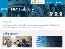 Tablet Screenshot of library.nmit.ac.nz